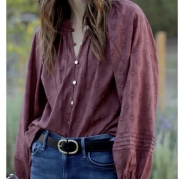 Anthropologie Cleobella Antonia Button down Blouse Romantic Cottagecore - Picture 9 of 10